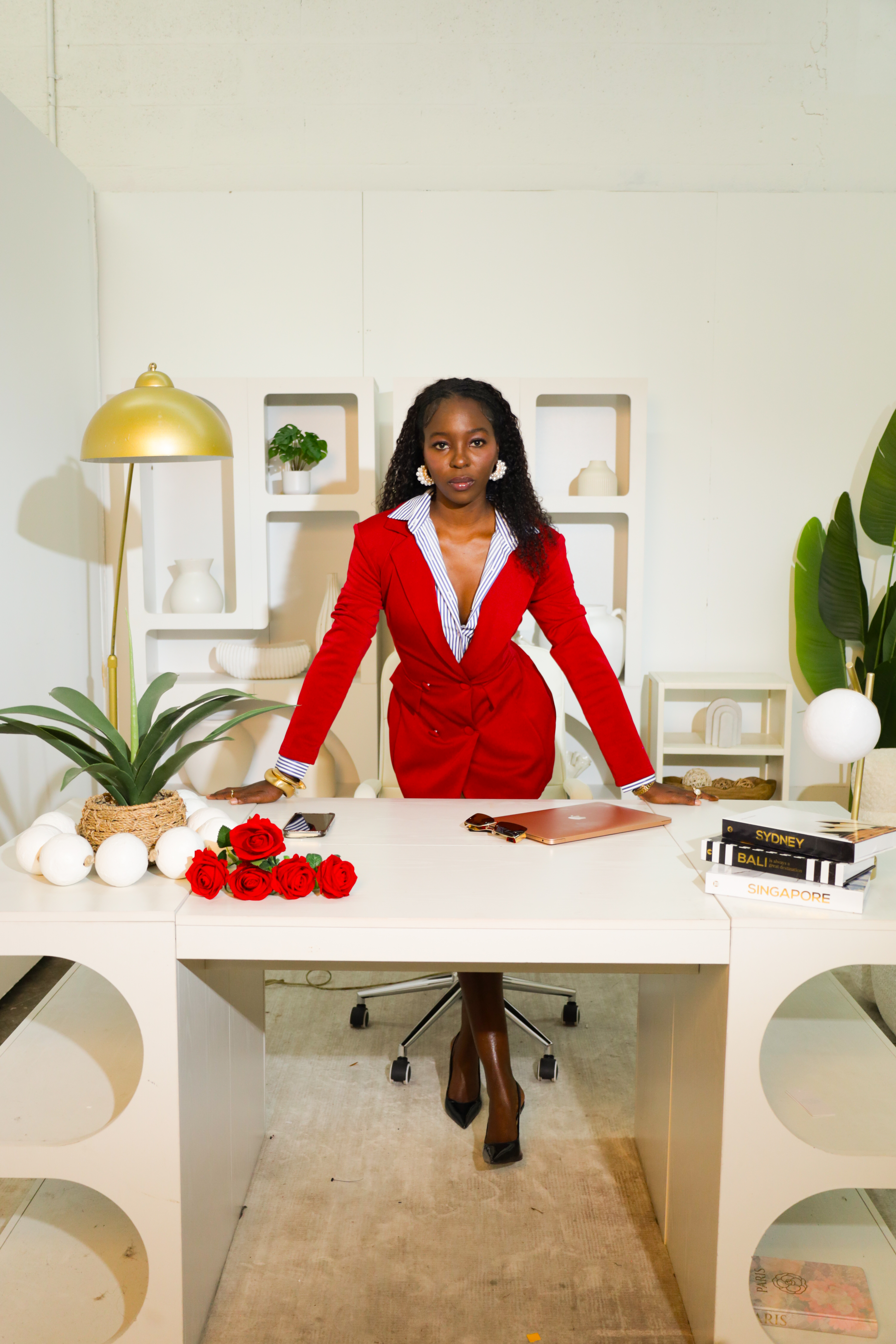 Zania, a visionary business owner at work